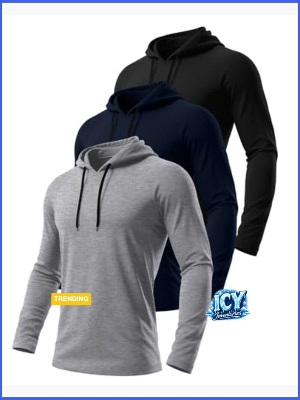 Lightweight Pullover Hoodie with Stretchy Polyester Cotton Spandex Blend - Picture 3 of 7